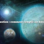 Question : comment remplir un bassin